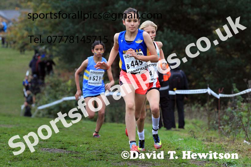 Girls Under-13s, 2022 National Cross Country Relays, Berry Hill Park, Mansfield.  Photo: David T. Hewitson/Sports for All Pics